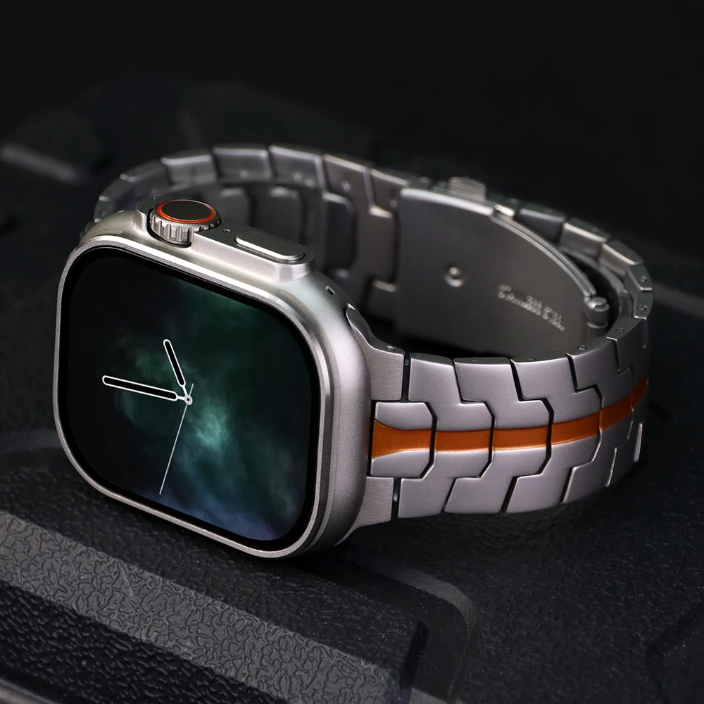 Apple Watch Ultra 2 49mm 46mm 45mm 44mm 42mm、iWatch SE 10 9 8 7 6 5 4 3対応 ステンレススチール製バンド/ストラップ/リストバンド