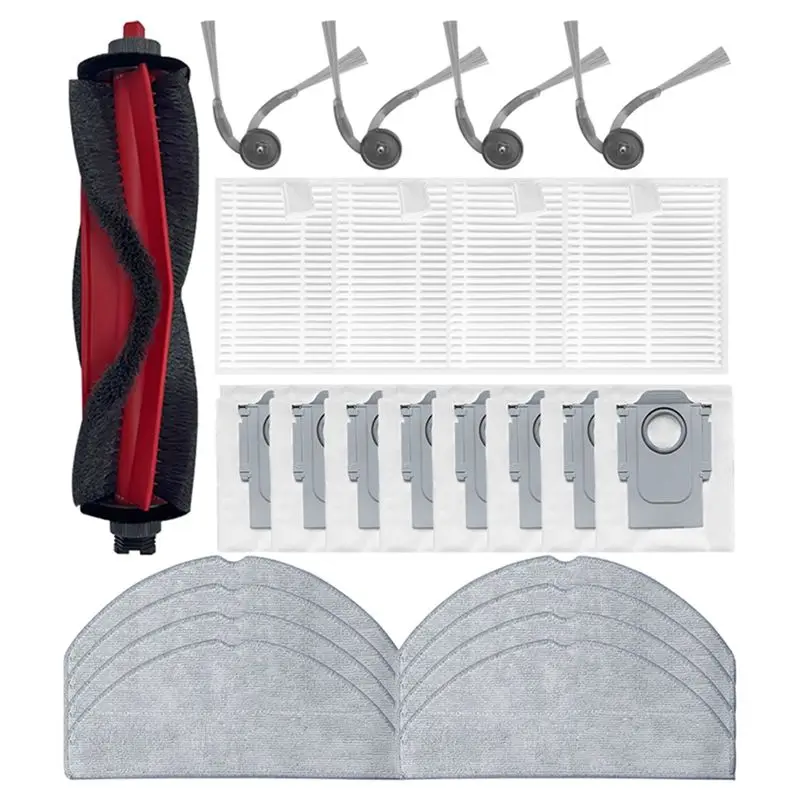 

Комплект сменных аксессуаров ABBK для робота-пылесоса Roborock Q7TF/Q7TF+: основная и боковые щетки, HEPA-фильтр, салфетки для влажной уборки, мешки для сбора пыли, 25 шт.