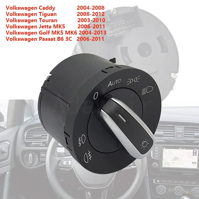 

Headlight Fog Lamp Switch For VW Golf MK 5 6 Plus Jetta 3 Tiguan Caddy Passat B6 CC RABBIT 5ND941431B 5ND 941 431B