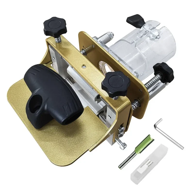 Woodworking 2-in-1 Connector Slotter Invisible Fastener Edge Trimming Machine Slotting Positioning Rack for Furniture