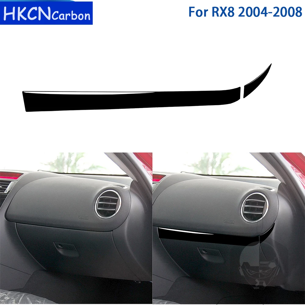 For Mazda RX8 2004 2005 2006 2007 2008 Accessories Car Interior Black Plastic Passenger Seat Storage Panel Trim Sticker