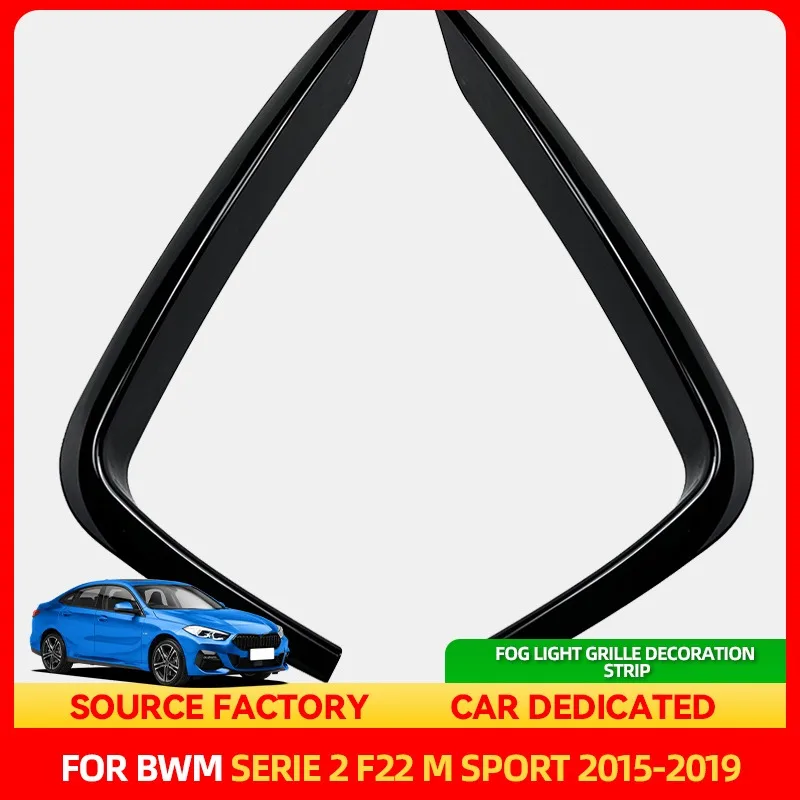 

Styling Mouldings Hot For BMW 2 Series F22 F23 M Sport 2015-2019 Front Bumper Spoiler Splitter Air Vent Fog Lamp Grille Trim