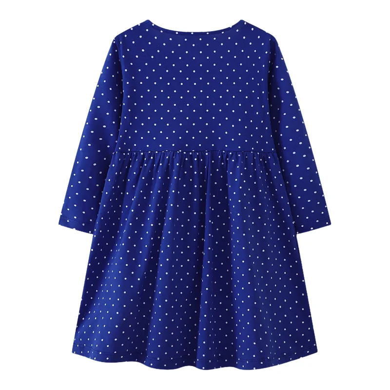 Girls' Cotton Long Sleeve Dress Autumn Cute Princess Dress for Children