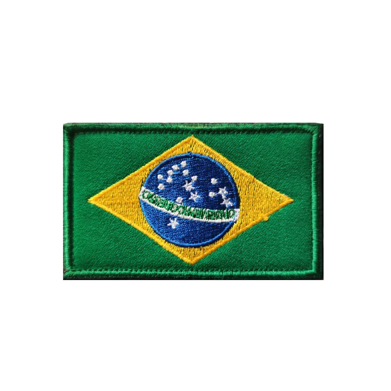 Chile Brazil Mexico Panama Argentina Cuba National Flag Patch Embroidery Badge Embleminsignia Armband Embroidered Hook&loop