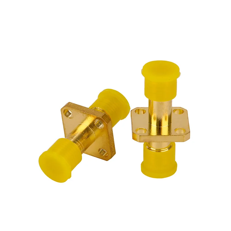 Zigotronic SMA Female to SMA Female 23.5mm Chassis 4 Hole Flange Panel Mount RF Coaxial Connector for WiFi Coaxial Antenna