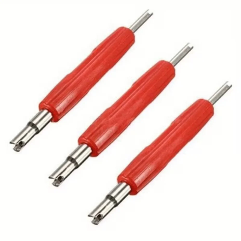2-Piece 2-Way Tire Valve Core Removal Key Tool, Air Conditioning and Automotive/Motorcycle Repair Tool