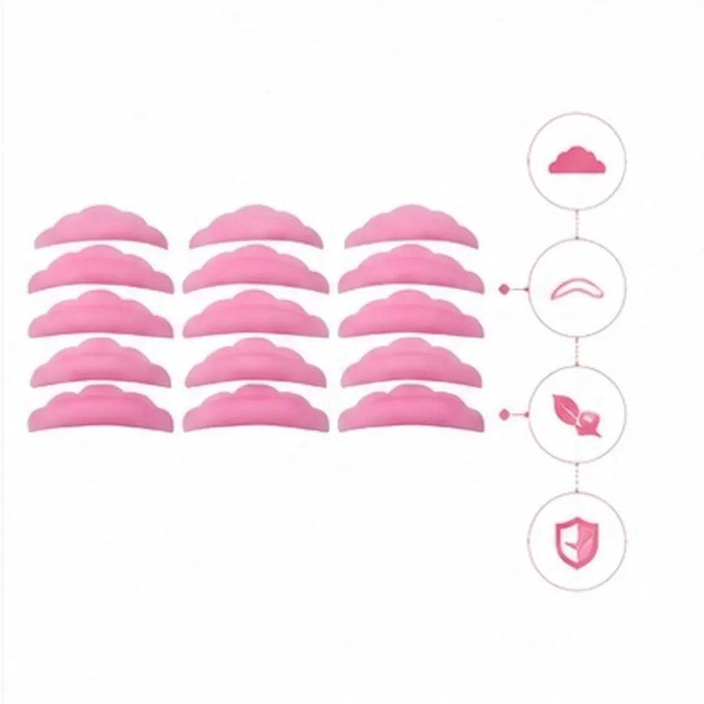 3Packs Eyelash Perm Silicone Gasket Reusable Elastic Eyelash Ironing Tool for Perming Extension Beauty Silicone Eyelashes Gasket
