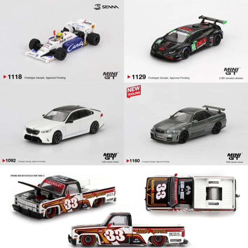 MINI GT 1:64 M5 Alpine White BNR34 CRS Huracan GT3 EVO2 Toleman TG184 #19 Senna Kaido Intimidator Diecast Model Car