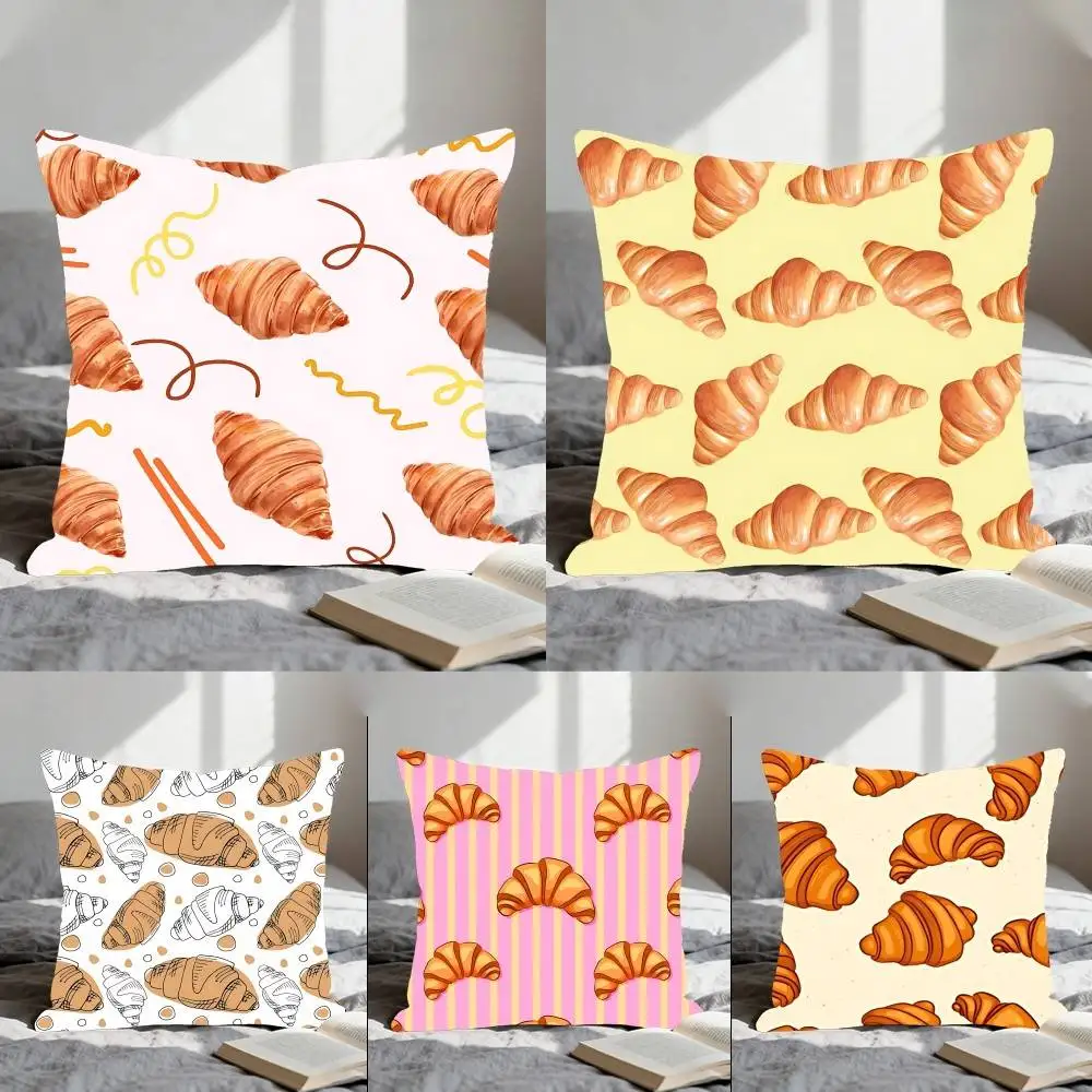 Croissant Sourdough Bread Pillow Case Elegant Couple Home Living Room Bedroom Decorative Rectangle Pillowcase Sofa Cushion Cover