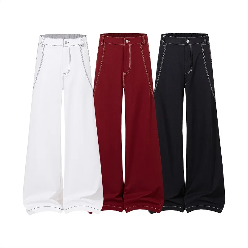 Premium Mens Casual Trousers Detachable Two Ways Wear Stylish Line Sense Design Fashion Daily Wear Long Pants For Men
