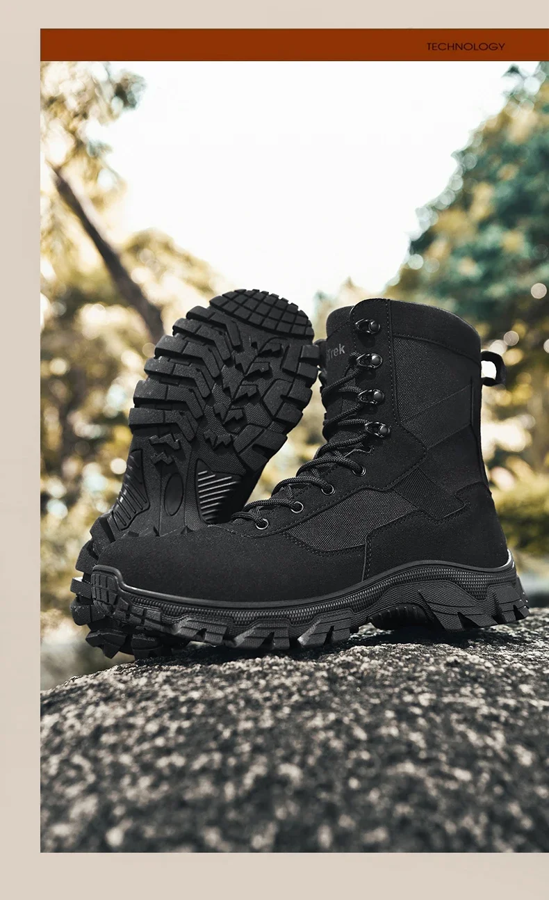 Taktische Herrenstiefel, atmungsaktiv, ultraleicht, Sicherheits-Armeestiefel für Männer, Rapid Response Desert Boots, wasserdichte Jagdstiefel zum Schnüren – Detail 10