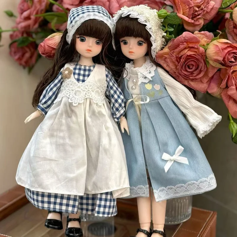 In Stock 1/6 Sd 30cm Bjd Doll With Clothes Long Hair High Heel Dress Up Bjd Dolls Elegant Attractive Eyes