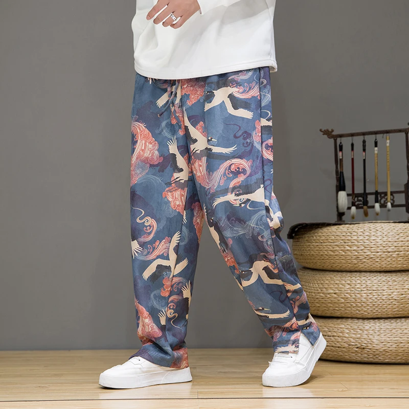 

Men's Suede Pants Spring Autumn New Sle Slim Fit Harlan Long Trousers Faionable Casual Loose Waist Youthful Energy