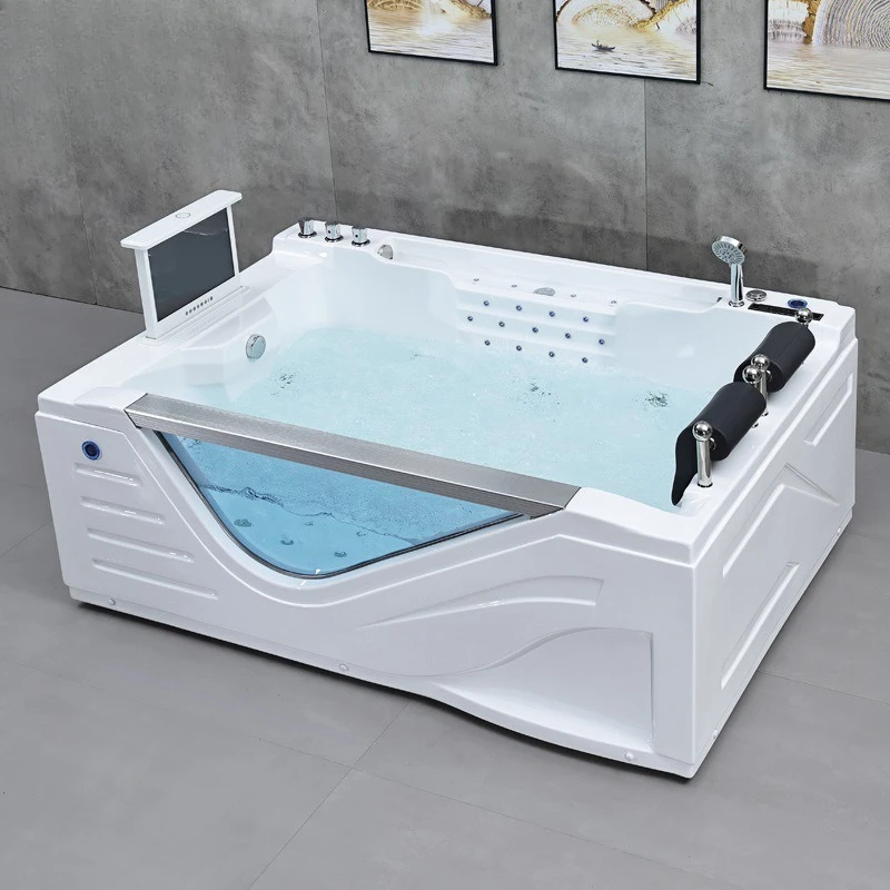 1.9-meter surfing massage for two, acrylic left and right skirts, temperature controlled hotel bathtub