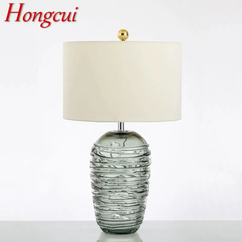 

Hongcui Nordic Modern Glaze Table Lamp Fashionable Art Iiving Room Bedroom Hotel LED Personality Originality Desk Light