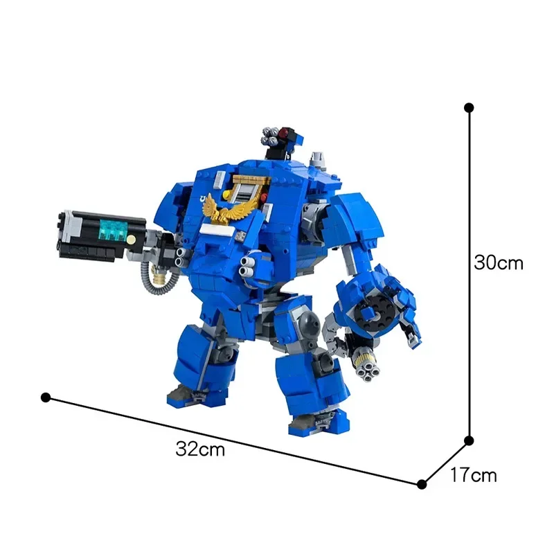 MOC-29535 เกมอุปกรณ์เสริม Battle HAMMER 40K Building Blocks Dreadnought Mecha Battle HAMMER 40000 ประกอบของเล่นเด็กของขวัญ