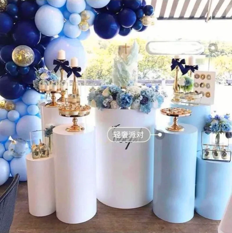 New wrought iron wedding props cylindrical dessert table cylindrical dessert table sign-in area birthday party display ornament