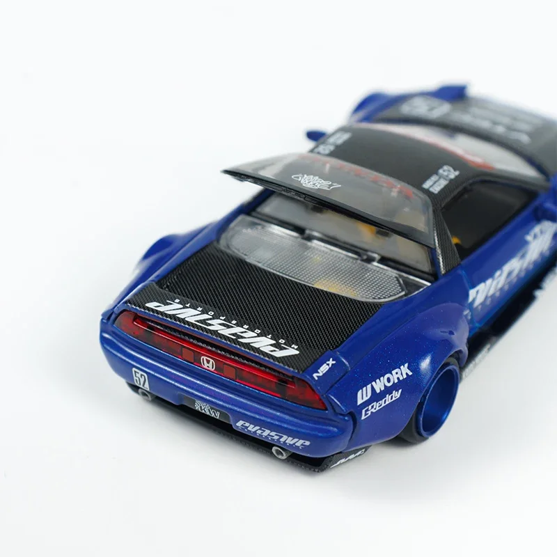 Kaido House + MINIGT 모델 자동차, NSX Evasive V2 합금 다이캐스트 차량, # KHMG137, 메탈 블루, 1:64