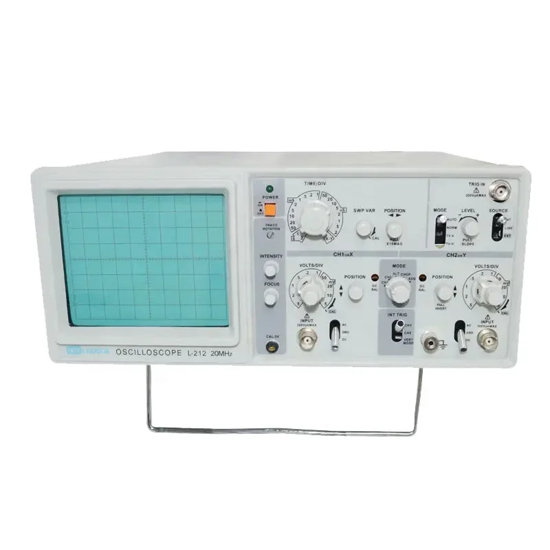 L-212 20MHz Dual Channel Laboratory Analog Oscilloscop Large Screen Display Double Trace X-Y Operation ATT Trigger