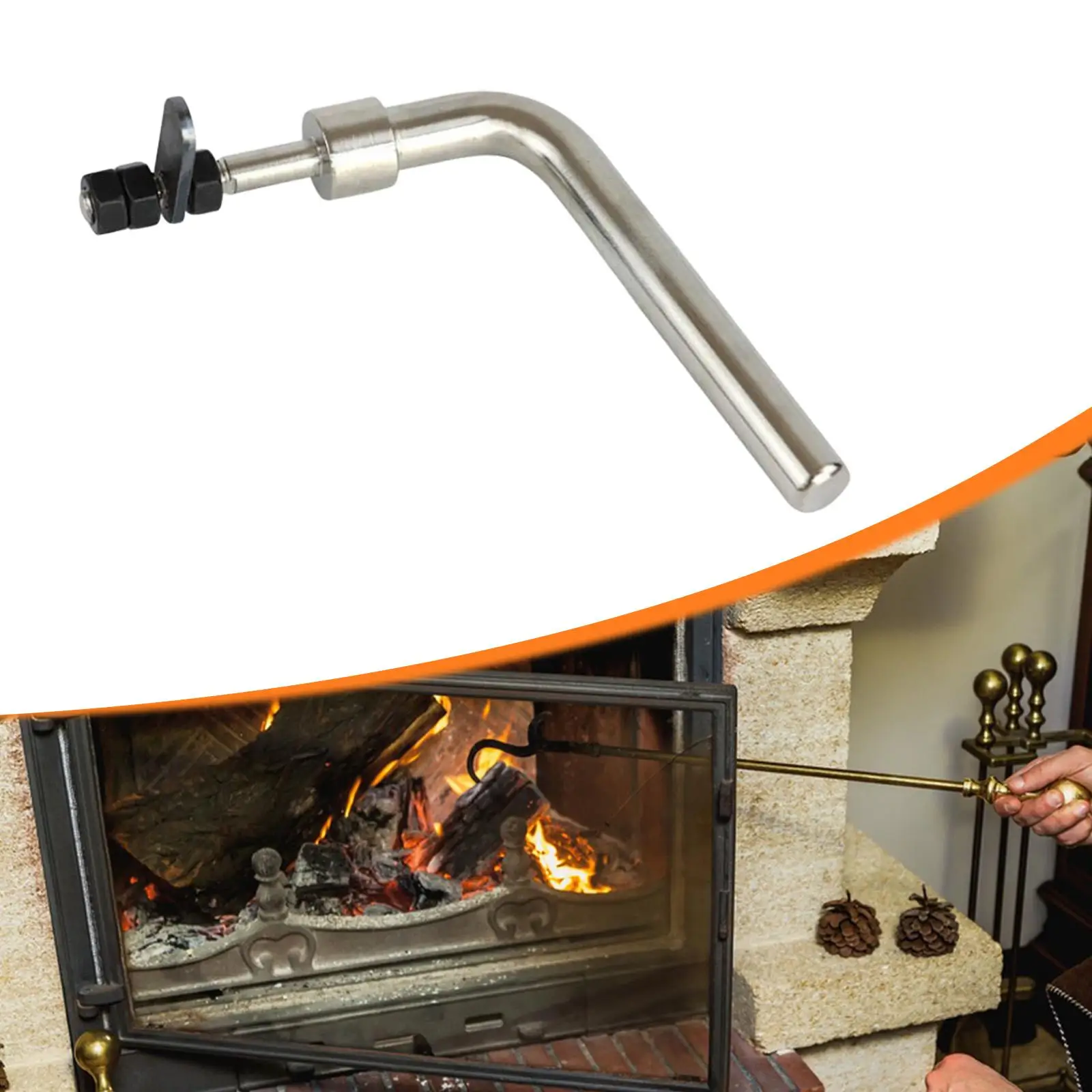 

Сменная ручка для дверцы камина, профессиональная, с резьбой 8x7 мм, прямая замена