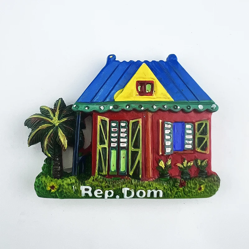 Dominican Republic Fridge Magnets Creative  Sea View House Travelling Souvenirs Fridge Stickers Home Decor Wedding Gifts