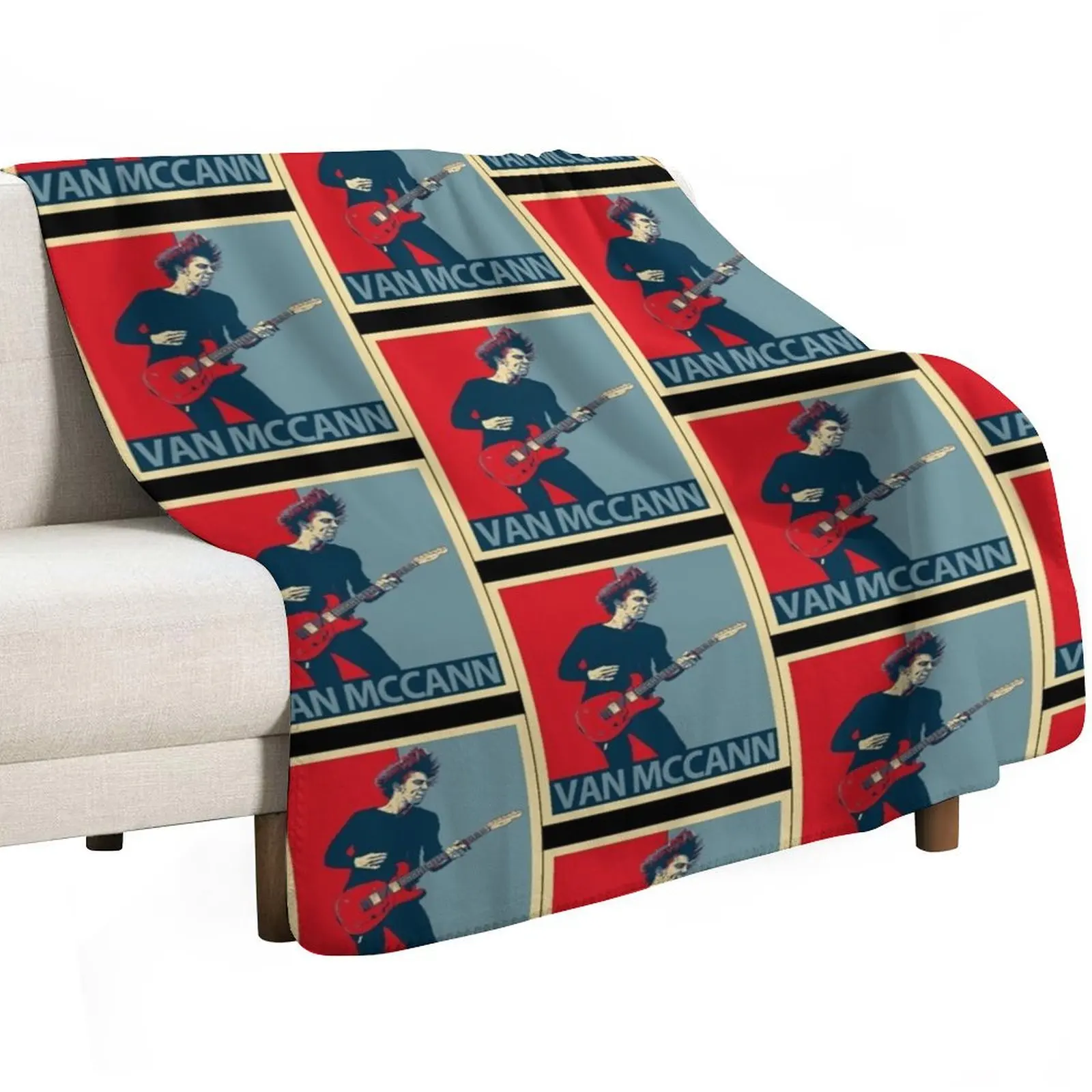 Van Mccann Throw Blanket Travel Size Cozy Blanket for Plane Train