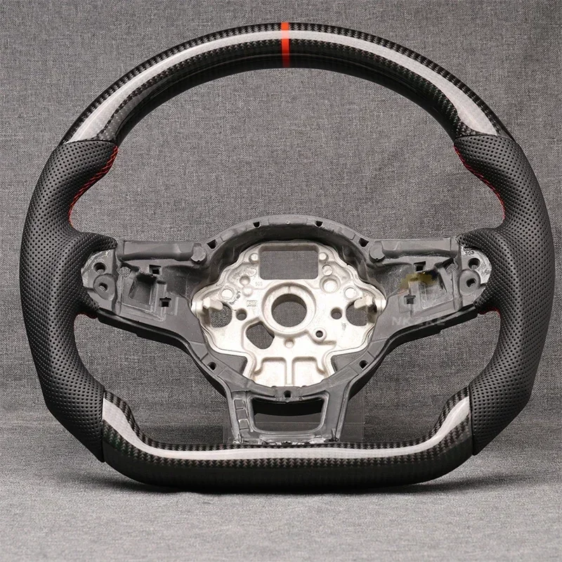 

Рулевое колесо из углеродного волокна и алькантары для Volkswagen Golf 7 7.5 GTI GTD GTE R 2013-2020 Polo GTI Tiguan Passat DSG