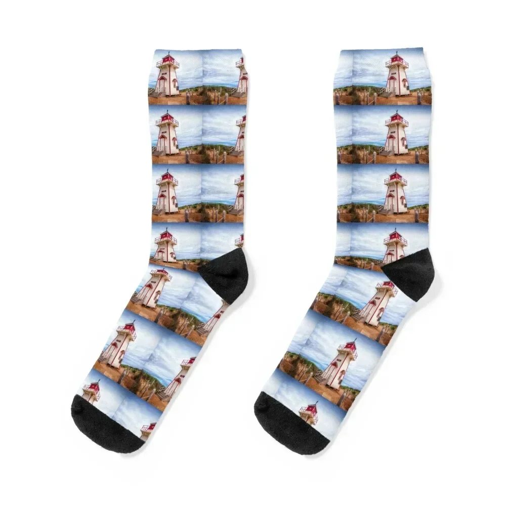 

Covehead Lighthouse PEI 12 Socks anti-slip cartoon floral designer Socks Women's Men's