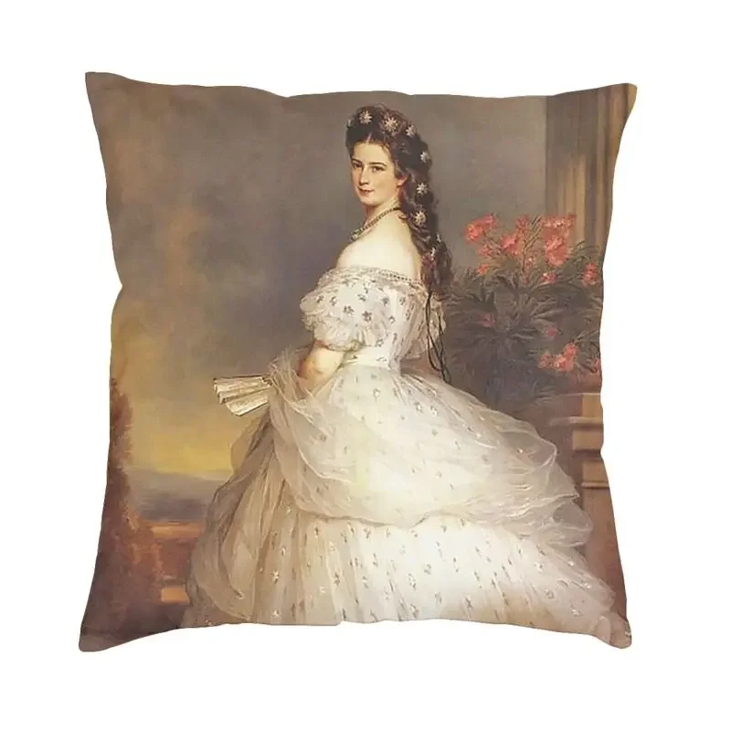 Empress Elisabeth Of Austria Cushion Cover Sofa Living Room Franz Xaver Winterhalter Square Throw Pillow Case 40x40cm