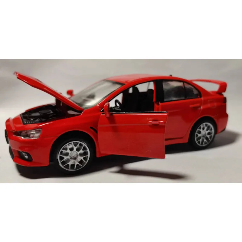 MSZ 1/32 Mitsubishi Lancer Evolution EVO X Toy Car Model For Children Diecast Race Vehicle Miniature Pull Back Collection Gift