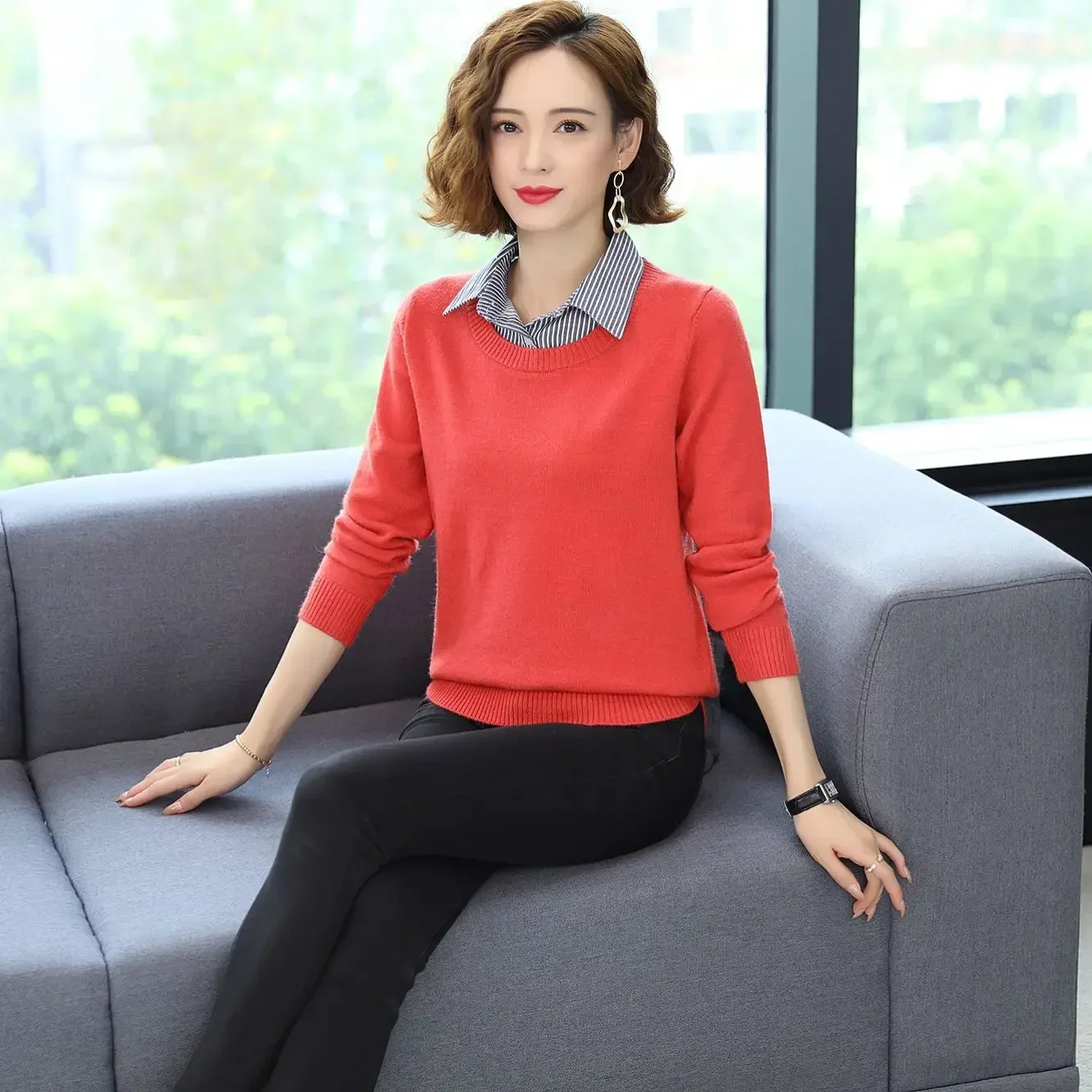 Female Pullover Winter 2024 Long Sleeve Knitted Sweaters for Women Fashion Attractive Fall New Knitwear Clothing Sales Light