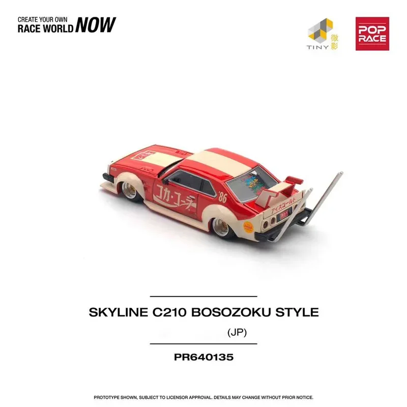 

POP RACE 1:64 SKYLINE C210 RACER BOSOZOKU STYLE JP Модель автомобиля из сплава