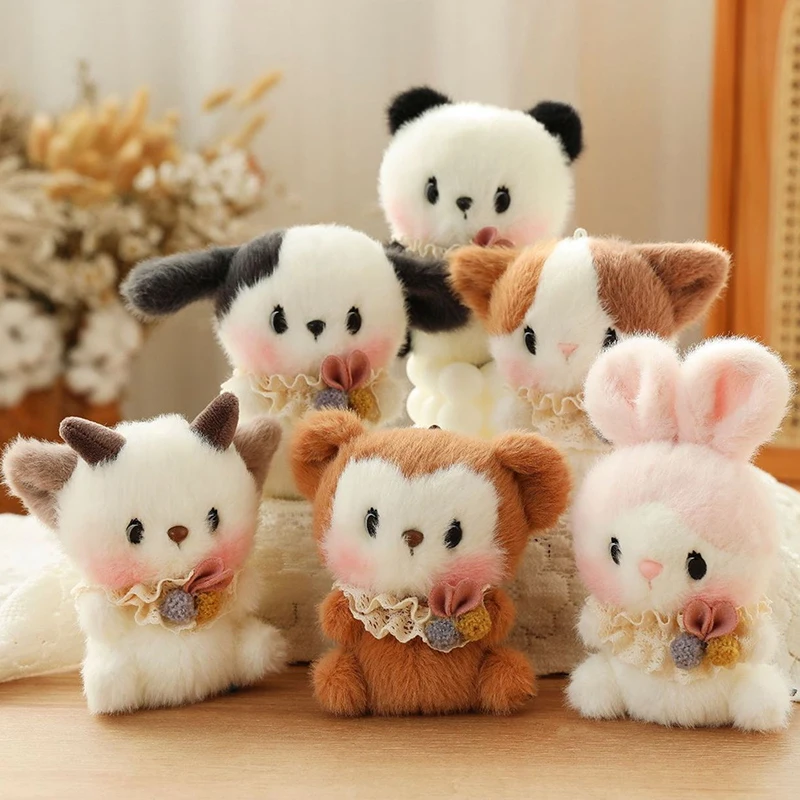 

Мягкая кукла, плюшевые игрушки, плюшевые игрушки в виде животных, милые 4,7 дюйма, маленькая собачка, маленький кролик, детские подарки