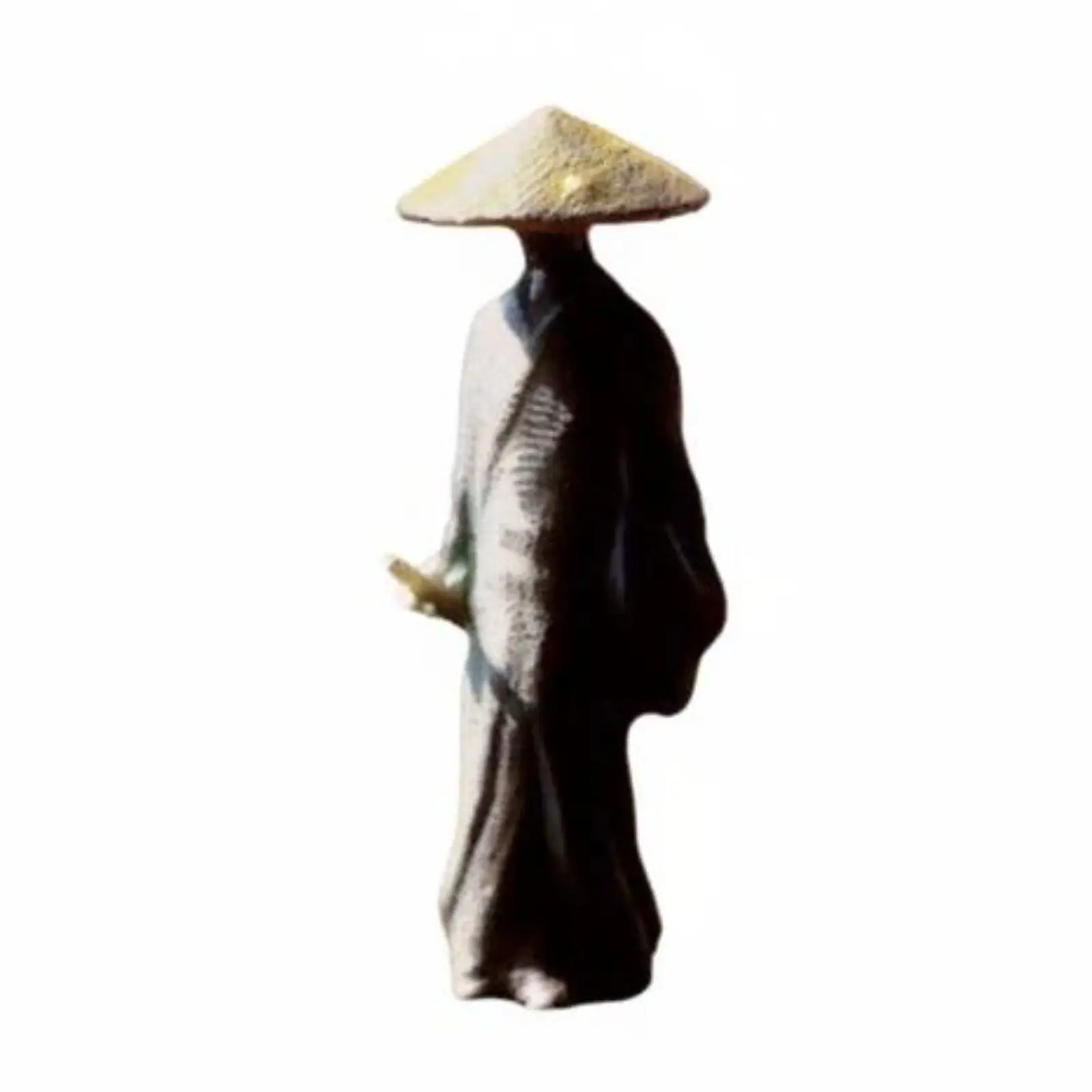 Sturdy Resin Swordsman Figurine Ancient Warrior Miniature Statue for Bonsai Diorama Home Decor