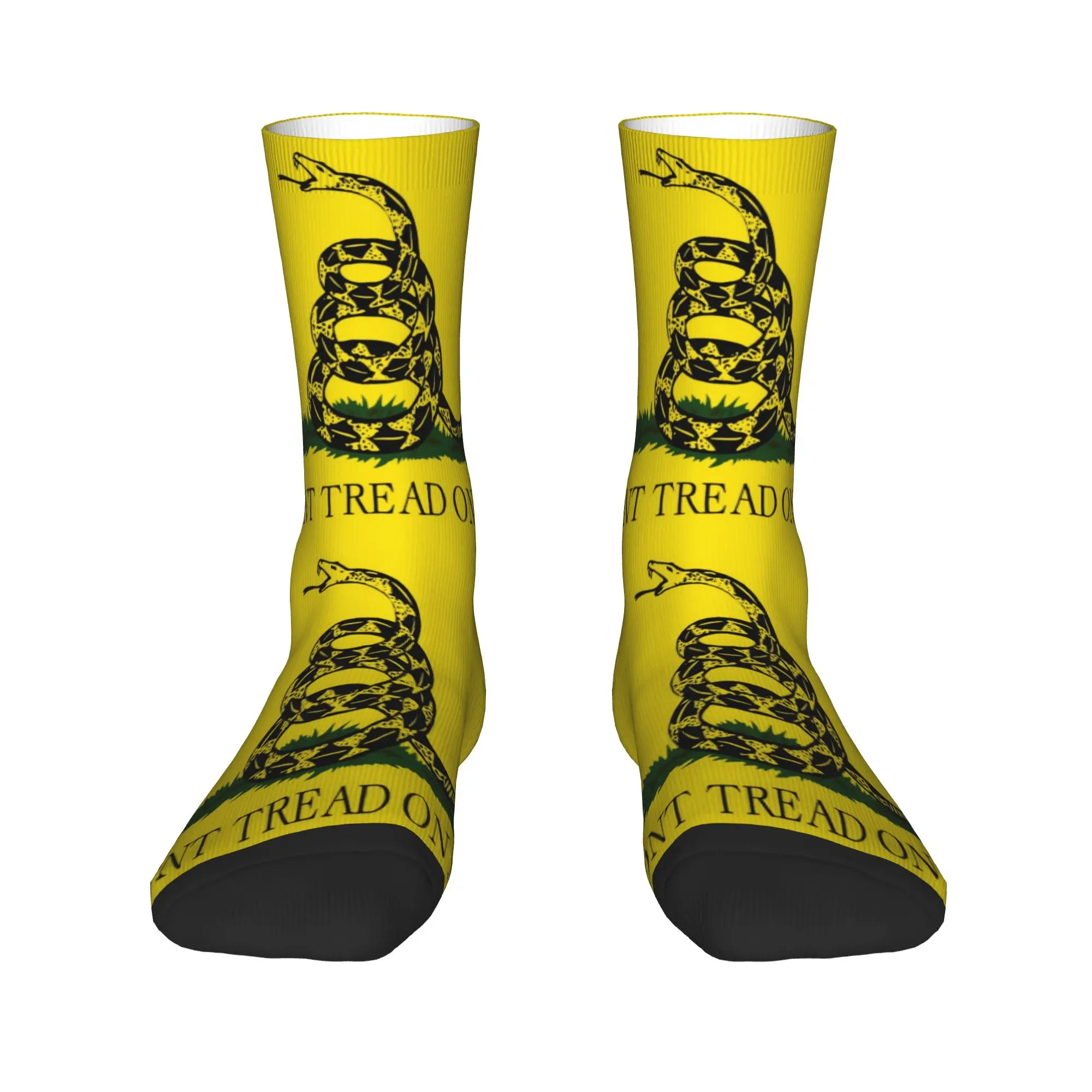 

Fashion Men's Dont Tread On Me Gadsden Flag Dress Socks Unisex Breathbale Warm 3D Printing Crew Socks