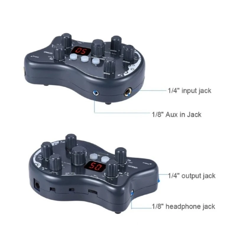 PockRock Portable Guitar Multi‑Effect Pedal 15 Effect Types 40 Drum Rhythms Built‑in Tuner Instrument Accessory