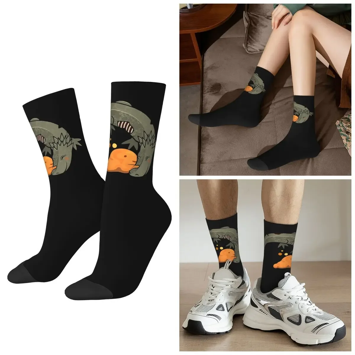 

All Seasons SCP 999 SCP 682, SCP Foundation Socks Harajuku Crew Socks Super Soft Stockings for Men Women Valentine's Day Gifts