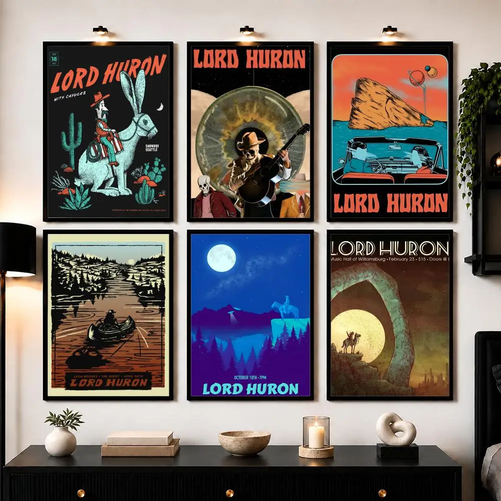 L-Lord H-Huron Poster Modern Wall Art Sticker For Living Room Bedroom Bar Home Decor Mural Painting Decoration