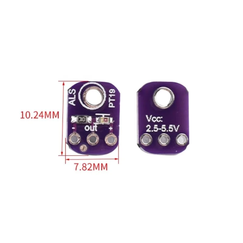 ALS-PT19 Analog Light Sensor Module High Dynamic Range Light Sensor Breakout Board For Arduino 2.5V-5.5V Light UV Sensor Module view 3