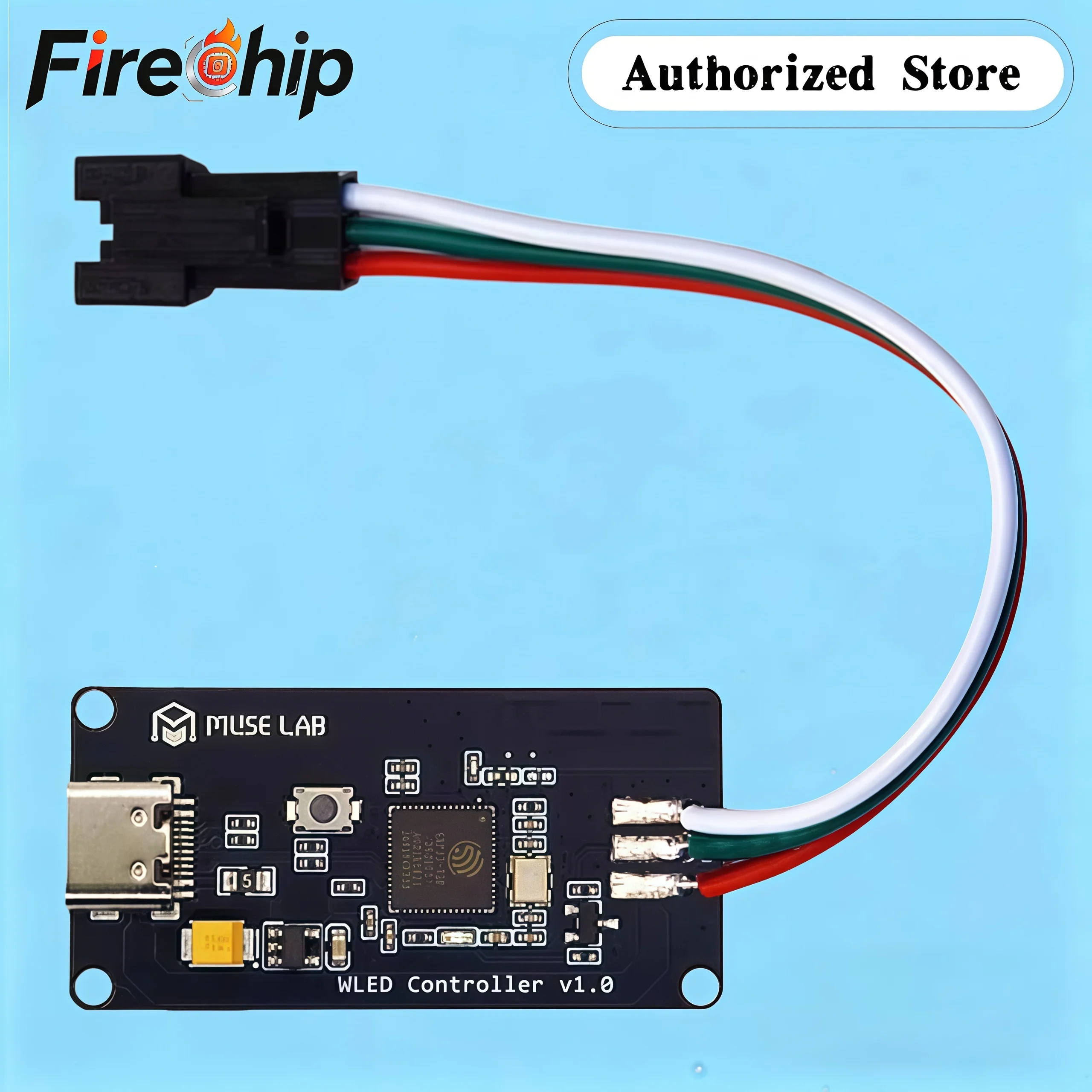MuseLab WLED Controller WS2812B Open Source LED Strip Controller RGB Full Color Cable Optional