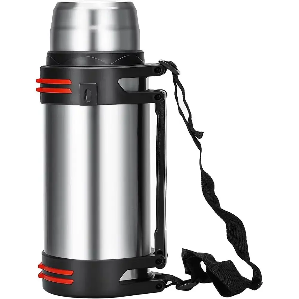 

Large Thermos Flask - 101 oz stainless steel thermos flask with BPA-free mug - 3 liter extra large vacuum thermos flask