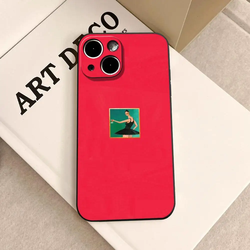 

HYBXAXC HD Genius ye goat album Phone Case For IPhone 17 12 13 14 15 16Pro Max Plus Classic black soft shell