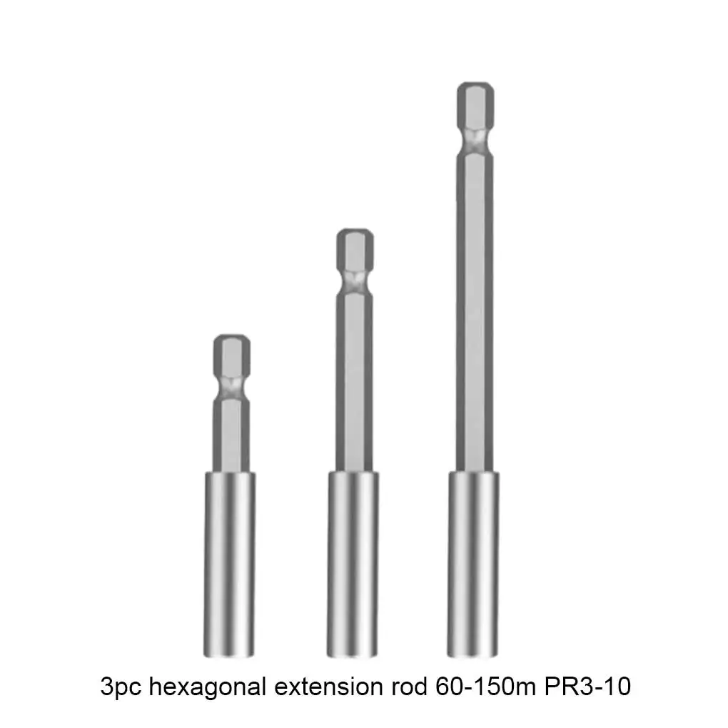 3pcs Screwdriver Tip Holder Extension Bit Set Quick Change Hand Tool Socket 1/4