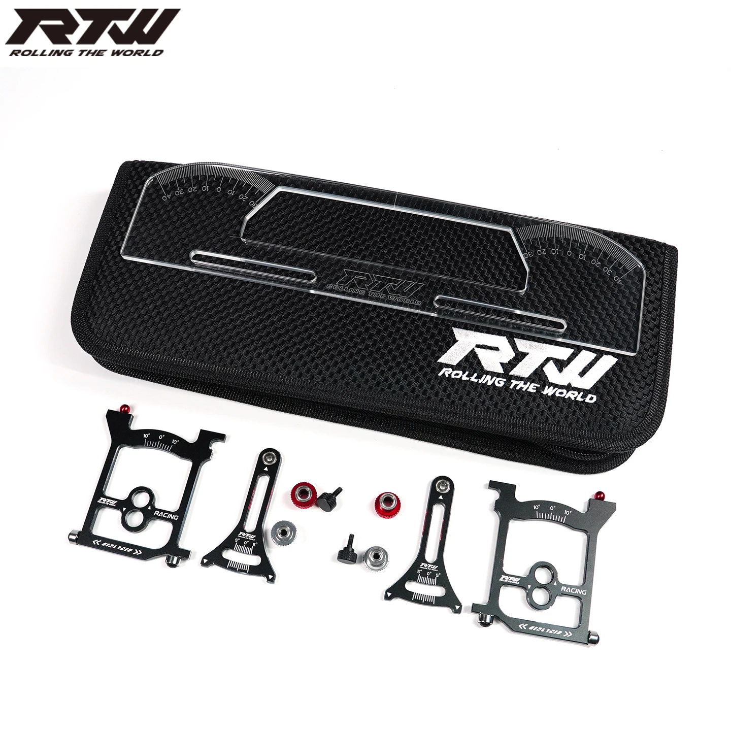 RTW 1/10 F1 / 1/12 Mini Pancar On-Road Car Setup Station with Carry Case RTW-TC004 Setup Gauge