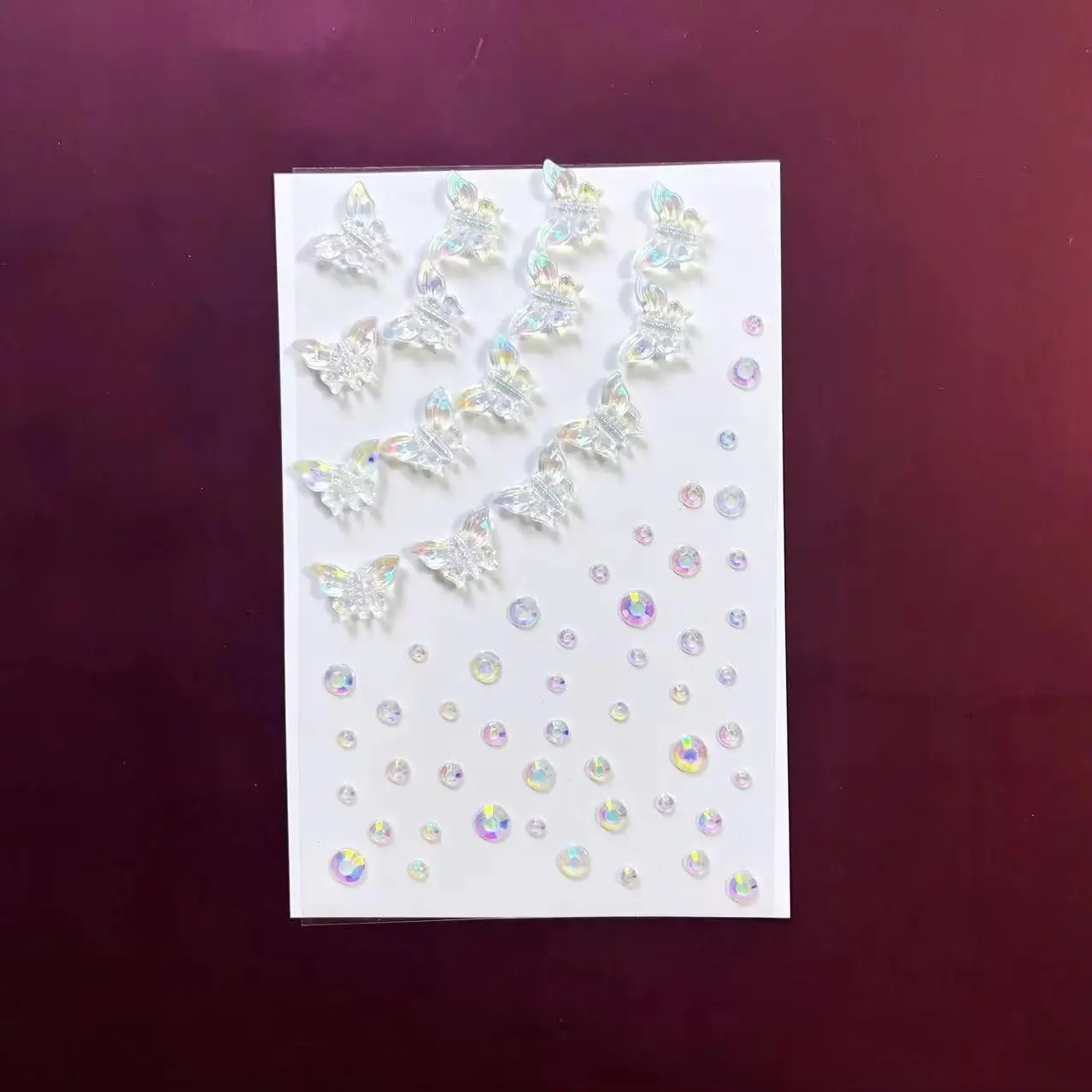 3D Acrylic Diamond Stickers Butterfly Crystal Patch for Stage Makeup