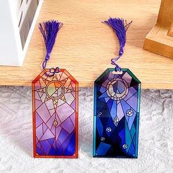 2 stücke kreative Sonne und Mond Lesezeichen Acryl Lesezeichen Buch liebhaber Sammlung Lesen Marker Freund Jubiläum Geschenke Briefpapier