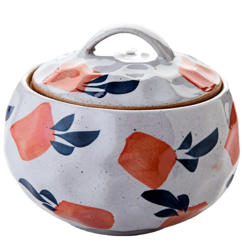 

*Ceramic Stew Cup With Lid Soup Cup, Ceramic Cup Bird's Nest Cup Household Small Soup Pot