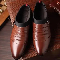 Dress Shoes Man Leather Casual Official Business Social Shoe for Men Italian Low Price 2024 Style Suit Luxury Designer Gentleman