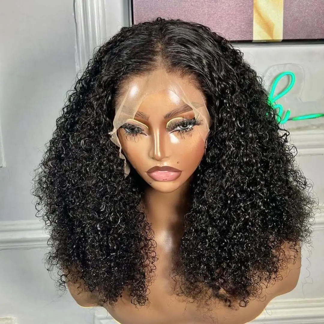 

Парик-боб с глубокими волнами, плотность 200%, 13x4, с прозрачной кружевной передней частью, 100% натуральные волосы Remy, для женщин, бразильские парики с кружевной передней частью