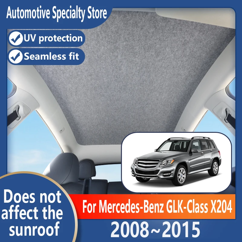 For Mercedes-Benz GLK-Class X204 2008~2015 Panoramic Sunroof Insulation Roof Visor Electrostatic Adsorption Protection Anti-UV